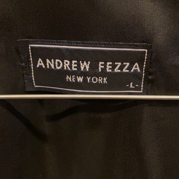 EUC Andrew Fezza pewter satin 5 button vest and tie set - Picture 5 of 9